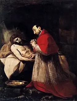Saint Charles Borromée adorant le Christ, v. 1610, musée du Prado.