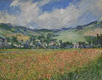 Claude Monet, Champ de coquelicots, environs de Giverny, 1885.