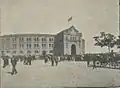 L'extérieur de l'arène. Photographie de Christian Franzen (1896).
