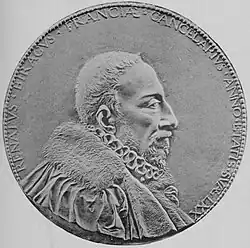 Médaillon du chancelier René de Birague (vers 1577, bronze, Louvre).