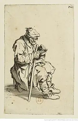 no&nbsp;24 : Le gueux assis et mangeant