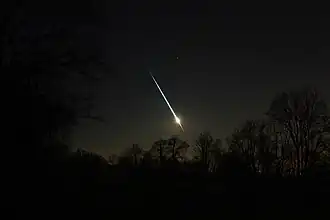 Description de l'image Sar2667 as it entered Earth's atmosphere over the north of France.jpg.
