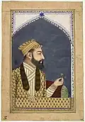 Anonyme, Miniature de Muraqqa représentant un portrait de sikh à mi-corps, Lucknow, XVIIIe siècle, Musée du Louvre, inv. AD 1016, don de Jules Maciet en 1883.