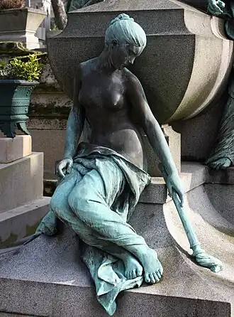 La Douleur, tombe de Ferdinand Barbedienne, Père-Lachaise