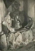 Chapelle de la Trinité : groupe statuaire de la Mise au tombeau (détruit en partie en 1944).