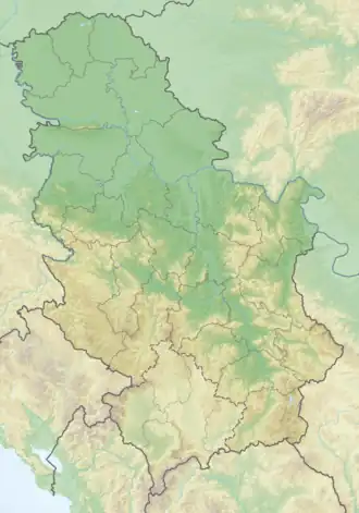 Voir sur la carte topographique de Serbie