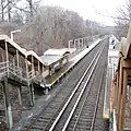 Station Huguenot sur l'île de Staten Island.