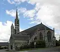Clocher, sacristie et chevet de la chapelle.