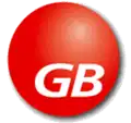 La boule rouge relookée de GB était utilisée dans les logos des supermarchés GB de 2003 à 2007.