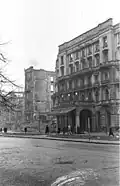L'hôtel détruit, en février 1945.