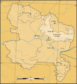Sénéchaussées de l'Anjou au XVIIIe&nbsp;siècle.
