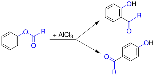 Réarrangement de Fries catalysé par AlCl3.