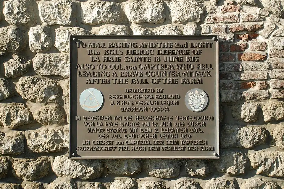 Hommage au major Baring et au colonel von Ompteda.