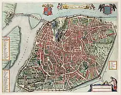Carte d'Avignon par van Loo en 1647
