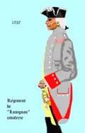 régiment de Lusignan cavalerie de 1757 à 1761