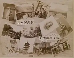 Japon, entre 1885 et 1890. Photographie à l'albumine. Photomontage de plusieurs clichés de A. Farsari & Co..