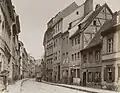 Vue sud sur la Petristraße, vers 1880.