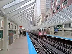 La station Washington/Wabash sur l'Union Loop.