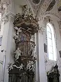 Vue de la chaire, chef-d'œuvre baroque