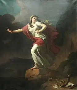 Jean-Joseph Taillasson, Sapho se précipitant à la mer, 1791, musée de Brest
