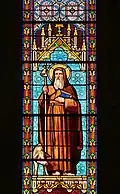 Vitrail Saint-Antoine, Saint-Antoine l'Abbaye, Isère.