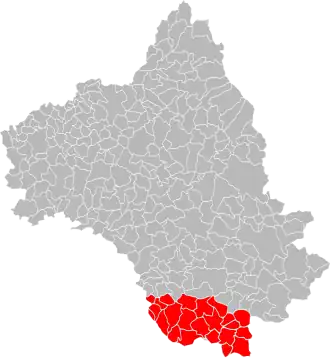 Localisation de Communauté de communes Monts, Rance et Rougier