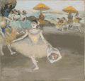 Degas, Danseuse au bouquet, saluant sur la scène (musée d'Orsay, 1878)