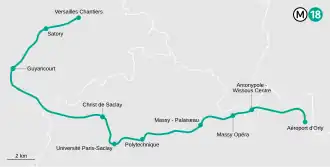Voir la carte de la ligne.