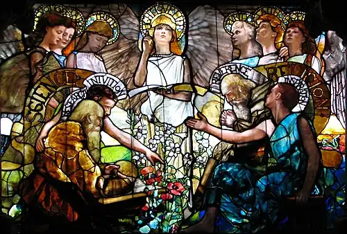 Vitrail de Louis Comfort Tiffany, Université Yale, 1890.