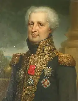 Portrait peint du général de Hédouville en grand uniforme.