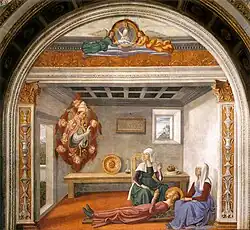 Annonce de la mort de sainte Fina (1472) Duomo di San Gimignano.
