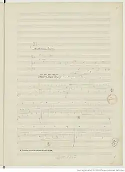 page du manuscrit.