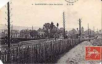 Vue de l'intérieur de la gare, vers 1909.