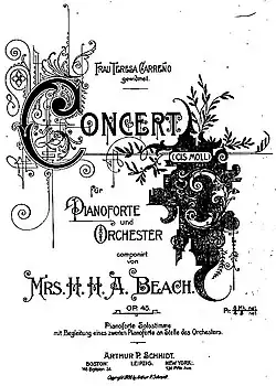 Image illustrative de l’article Concerto pour piano de Beach