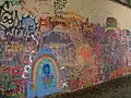 Le mur Lennon de Prague en juin 2006.