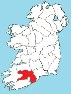 Emplacement du diocèse en Irlande.