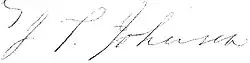 signature de John Telemachus Johnson