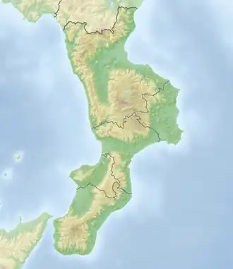 Voir sur la carte topographique de Calabre