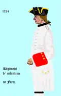 régiment de Forez de 1734 à 1757