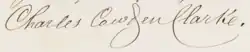 Signature de Charles Cowden Clarke