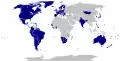 Les pays en bleu sont appelés « démocraties électorales » dans l'étude Freedom in the World [PDF] de Freedom House en 2010.