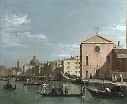 Disciple de Canaletto, Santa Croce sul Canal Grande, après 1738, Londres, National Gallery.