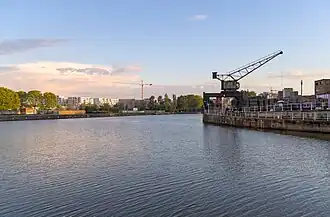 Le bassin de Biestebroeck à Anderlecht.