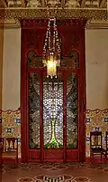 Porte vitrée et rambardes céramiques
