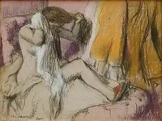 Après le bain, femme s'essuyant, vers 1890 Neue Pinakothek, Munich[2]