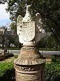 Aigle avec les armoiries de l'Espagne.