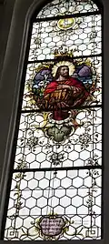 Vitrail de saint Joseph à l'église Saint-Nicolas d'Oberndorf am Lech (1902) en Souabe