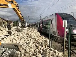 9 novembre 2017. Destruction en cours.