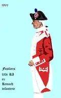 100e&nbsp;régiment d’infanterie de ligne de 1791 à 1792