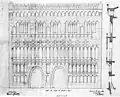 Dessin de la façade par Gaudí en 1886.